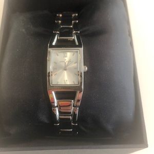 Silver Anne Klein watch in original box